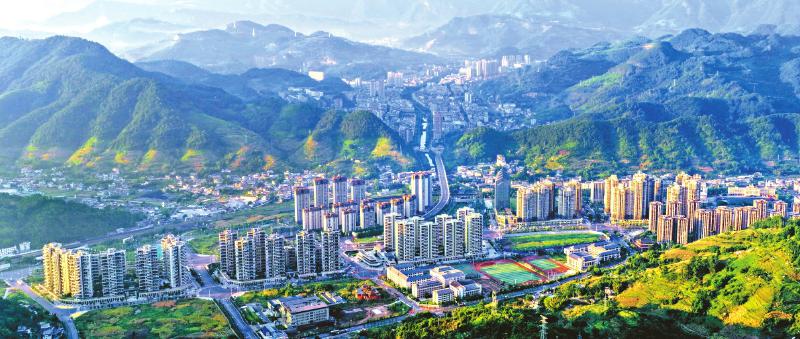 俯瞰珙县县城。
